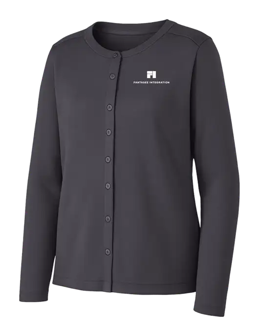 Grey Smoke Womens Concept Stretch Button-Front Cardigan Sweater w/Fantasee Integration Logo