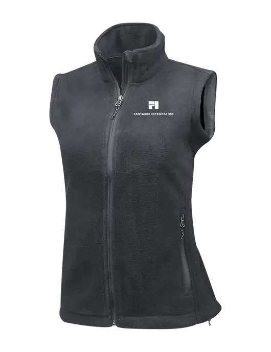 Medium Grey Womens Fleece Vest w/Fantasee Integration Logo