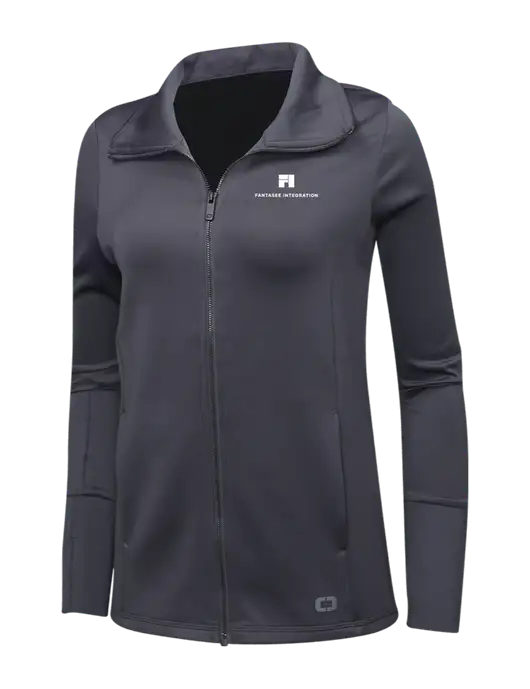 OGIO Dark Grey Womens Endurance Modern Performance Full-Zip w/Fantasee Integration Logo