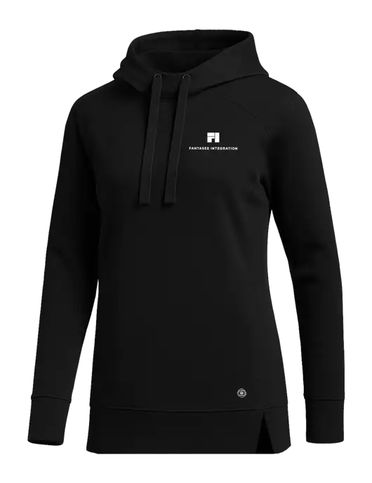 OGIO Black Womens Luuma Pullover Fleece Hoodie w/Fantasee Integration Logo