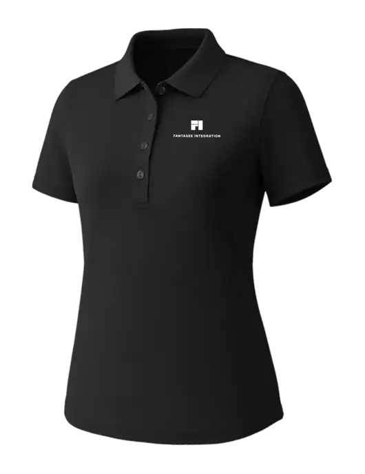 Callaway Womens Core Black Performance Polo w/Fantasee Integration Logo
