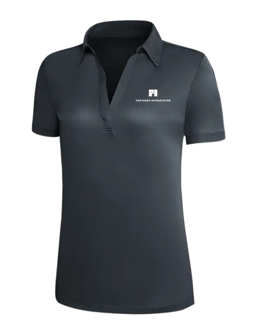 Dark Grey Silk Touch Womens Performance Polo w/Fantasee Integration Logo