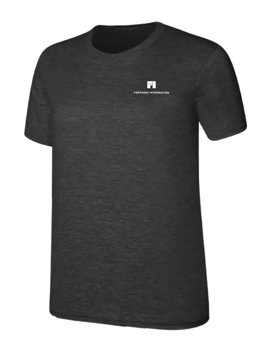 Womens Ring Spun Dark Heather Grey 4.5 oz T-Shirt w/Fantasee Integration Logo