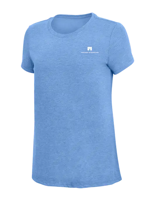Womens Simply Soft Maritime Frost 4.5oz Poly/Combed Ring Spun Cotton T-Shirt
 w/Fantasee Integration Logo