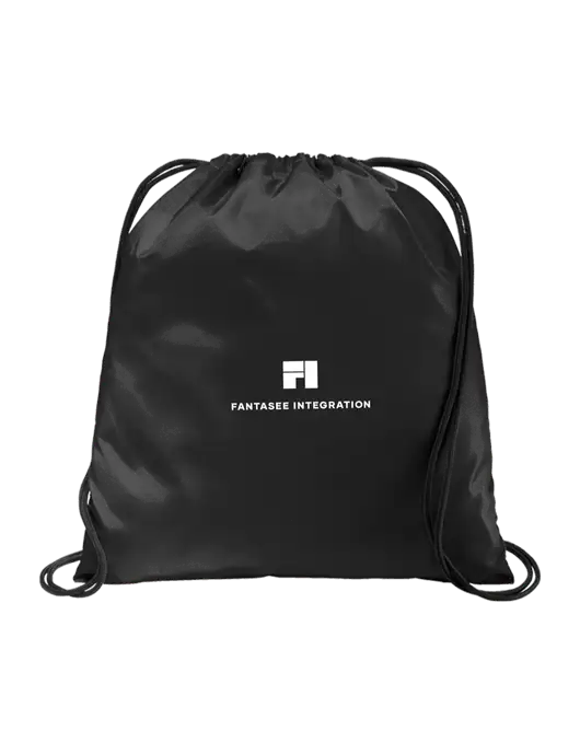 Drawstring  Black Cinch Pack w/Fantasee Integration Logo