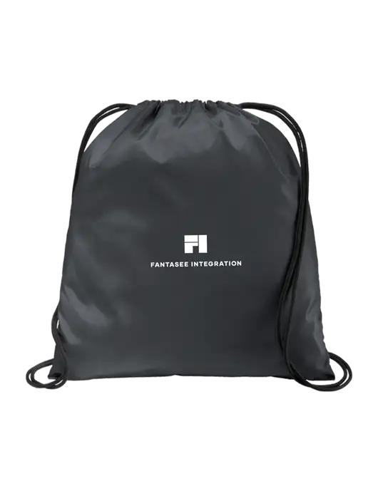 Drawstring  Graphite Grey Cinch Pack w/Fantasee Integration Logo