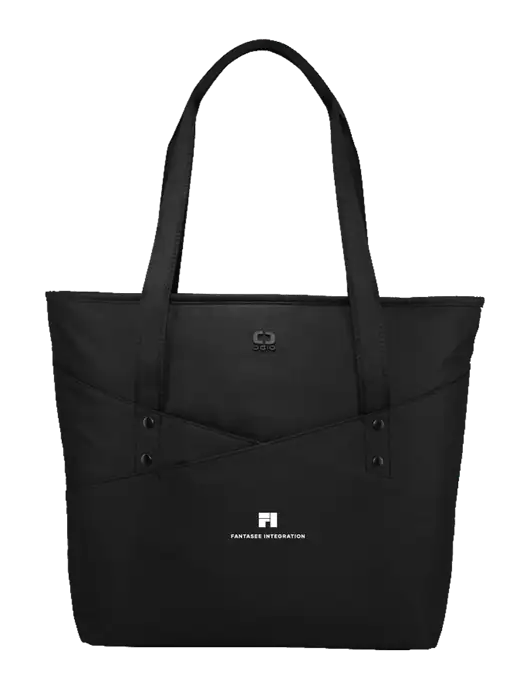 OGIO Black Downtown Tote 
 w/Fantasee Integration Logo
