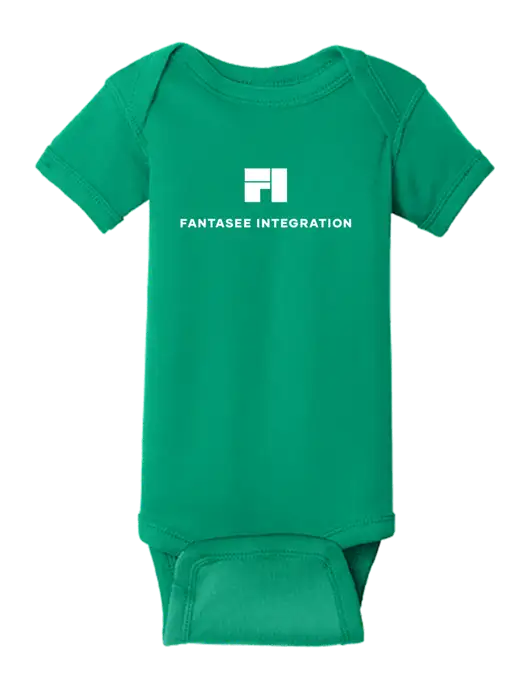 Rabbit Skins Kelly Infant Short Sleeve Baby Rib Bodysuit w/Fantasee Integration Logo