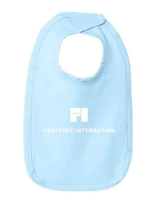 Rabbit Skins Light Blue Infant Premium Jersey Bib w/Fantasee Integration Logo