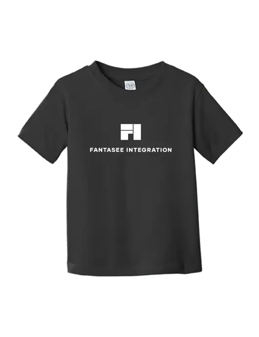 Rabbit Skins Black Toddler Fine Jersey Tee w/Fantasee Integration Logo