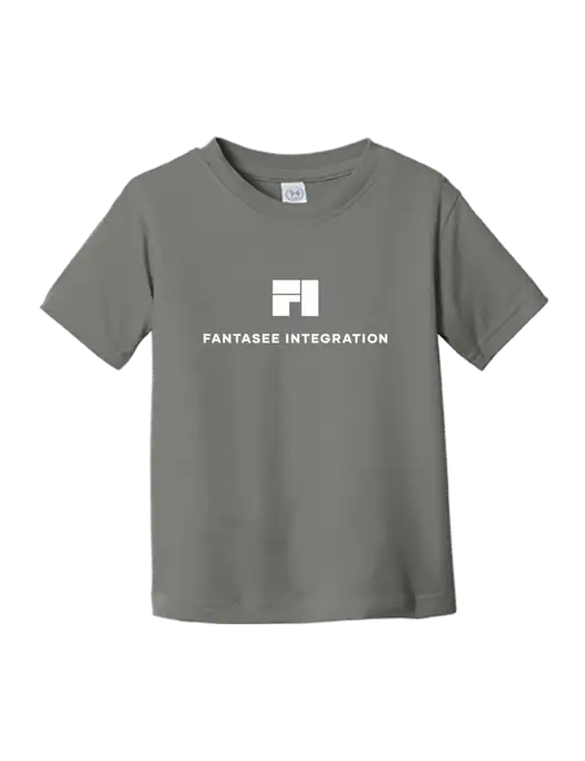Rabbit Skins Charcoal Toddler Fine Jersey Tee w/Fantasee Integration Logo
