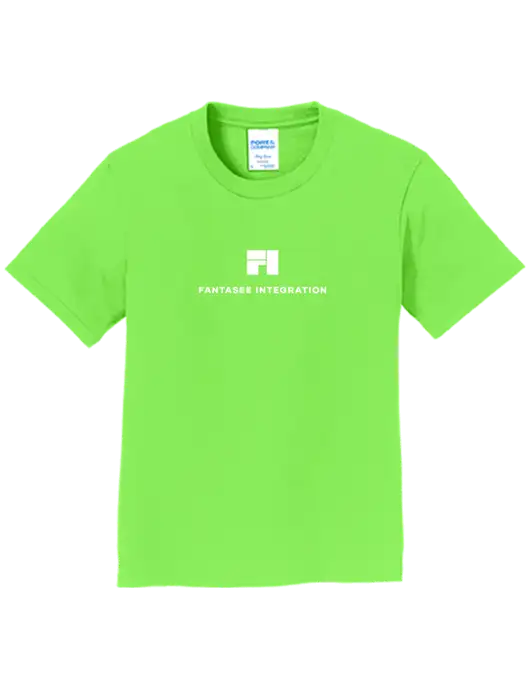 Youth Ring Spun Flash Green 4.5 oz T-Shirt w/Fantasee Integration Logo