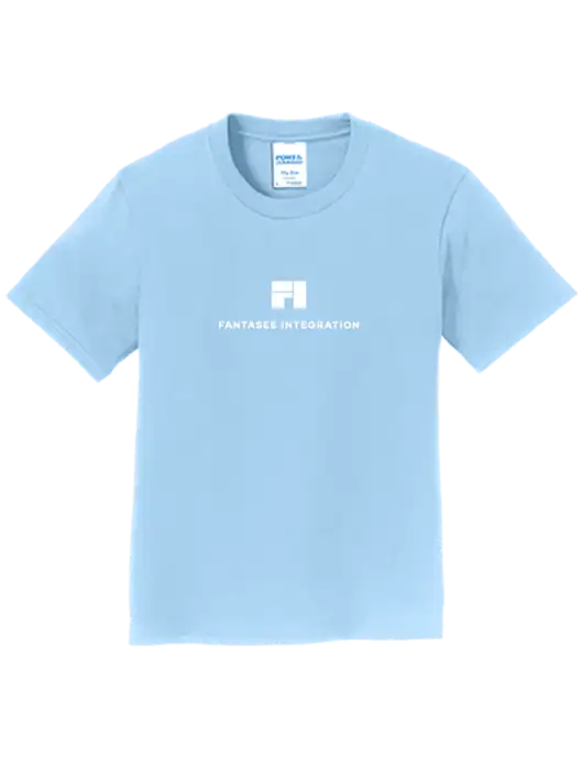 Youth Ring Spun Light Blue 4.5 oz T-Shirt w/Fantasee Integration Logo