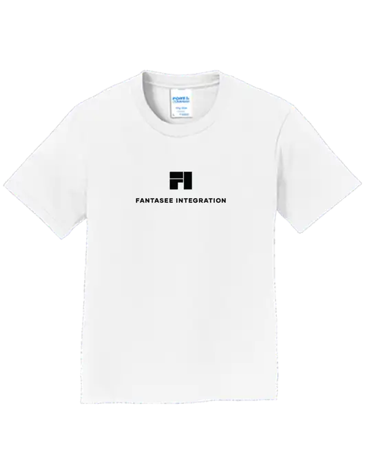 Youth Ring Spun White 4.5 oz T-Shirt w/Fantasee Integration Logo
