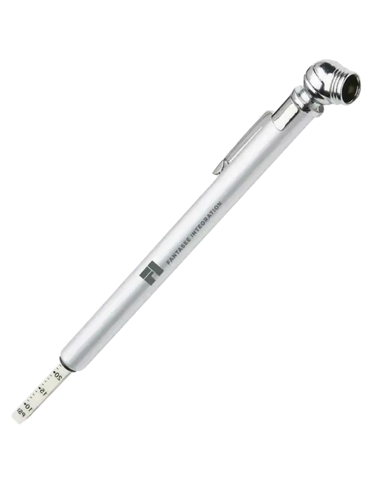 Quick View Silver Tire Gauge w/Fantasee Integration Logo