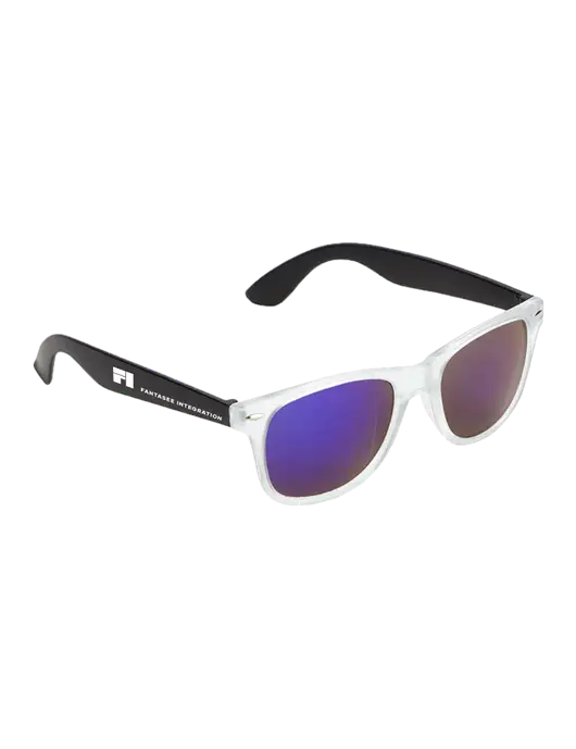 Key West Black Mirrored Sunglasses w/Fantasee Integration Logo