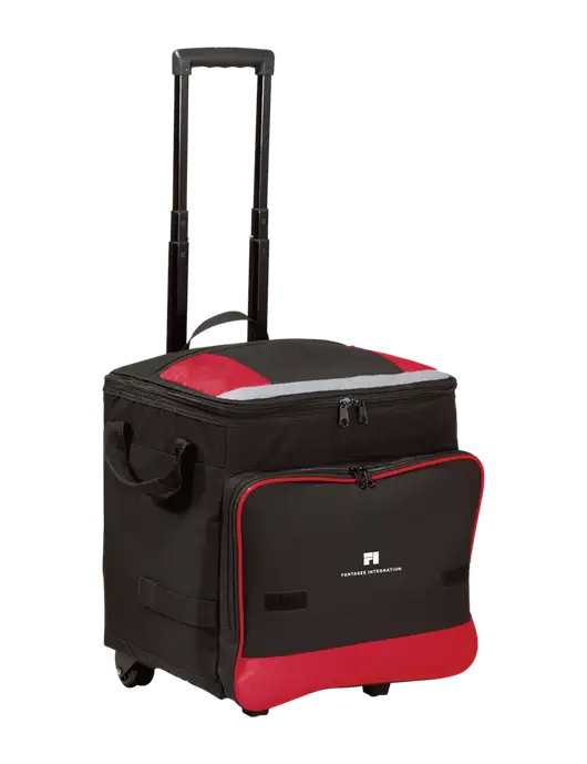 Red Rolling Cooler w/Fantasee Integration Logo