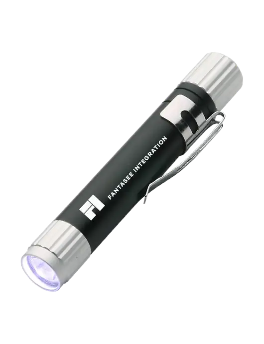 Black Aluminum LED Penlight w/Fantasee Integration Logo