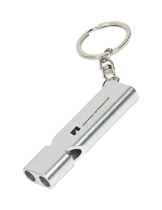 Quick Alert Silver Safety Whistle w/Fantasee Integration Logo