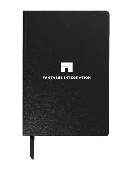 Achieve Black Hardcover Journal, 5.5 x 8.37 w/Fantasee Integration Logo
