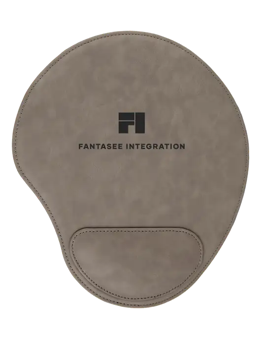 Gray Leatherette Mouse Pad w/Fantasee Integration Logo