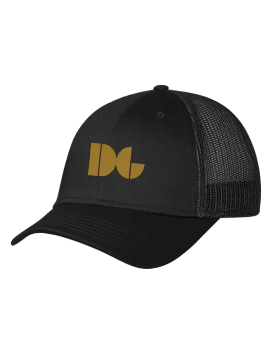 Black Mesh Trucker Cap Snap Back w/DG Logo