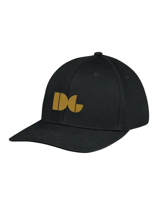 Premium Modern Structured Twill Black Snapback Cap w/DG Logo