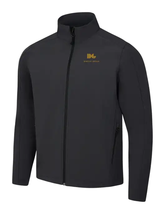 Black Charcoal Heather Core Soft Shell Jacket w/Display Group Logo