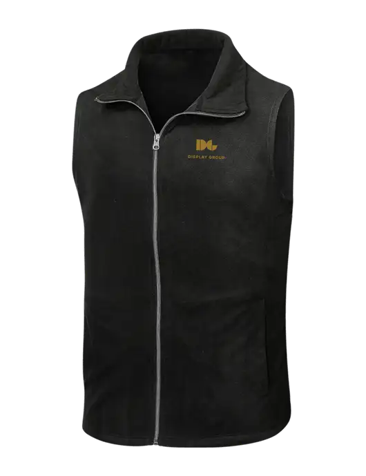 Black Microfleece Vest w/Display Group Logo