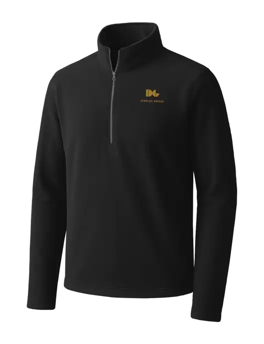Black Microfleece 1/2 Zip Pullover w/Display Group Logo