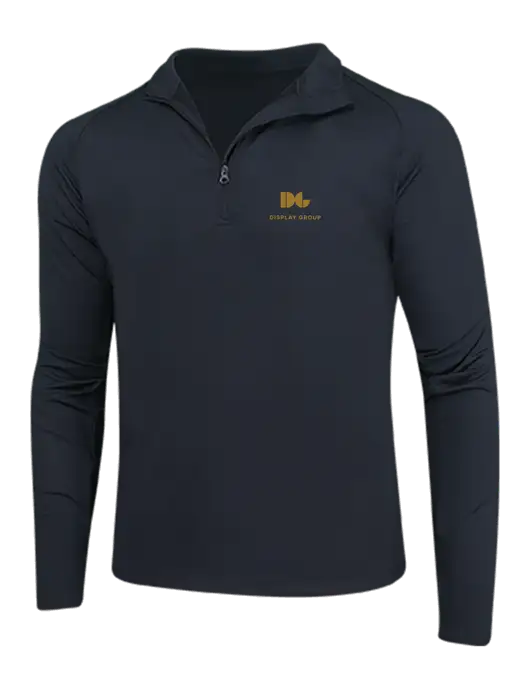 Black Sport Wick Stretch 1/4 Zip Pullover w/Display Group Logo