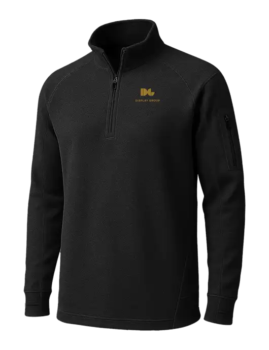 Black Tech Fleece 1/4 Zip Pullover w/Display Group Logo