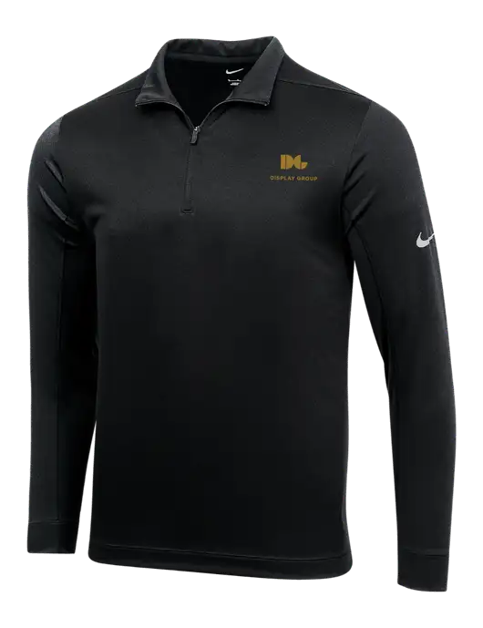 NIKE Black Dry 1/2 Zip Cover-Up w/Display Group Logo