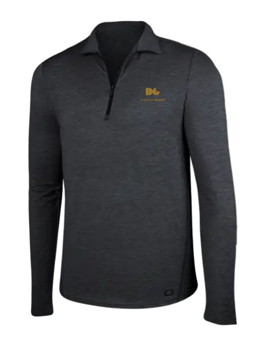 OGIO Blacktop Heather Endurance Force 1/4 Zip w/Display Group Logo