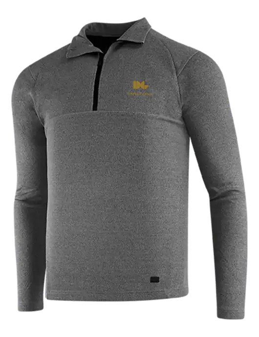 OGIO Dark Grey Heather Transition 1/4 Zip Pullover w/Display Group Logo