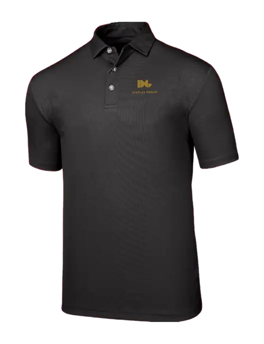 Callaway Birdseye Black Polo w/Display Group Logo