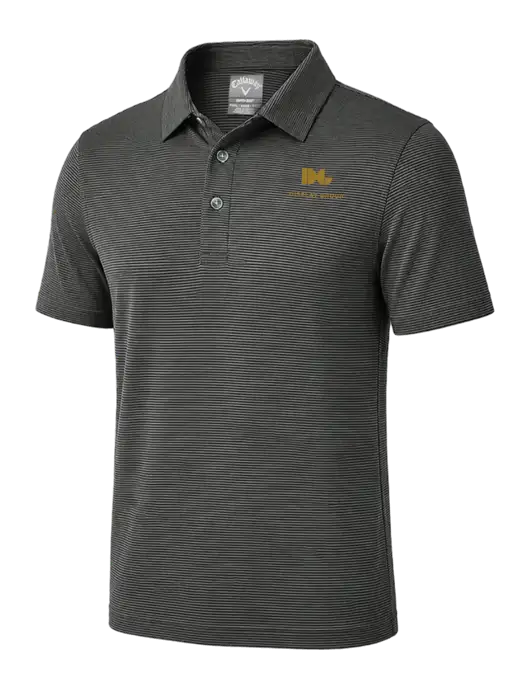 Callaway Black Fine Line Stripe Polo w/Display Group Logo
