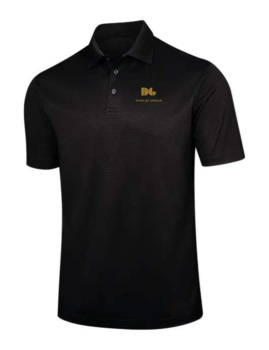 Black Performance Fine Jacquard Polo w/Display Group Logo