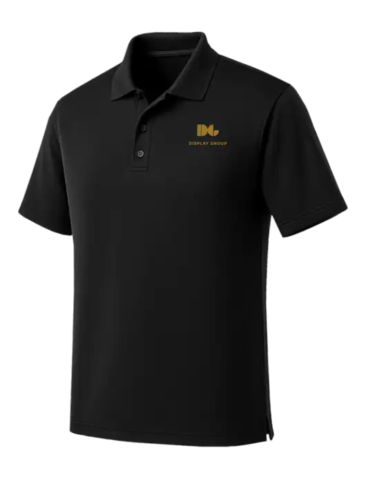 Black Dry Zone UV Micro Mesh Polo w/Display Group Logo