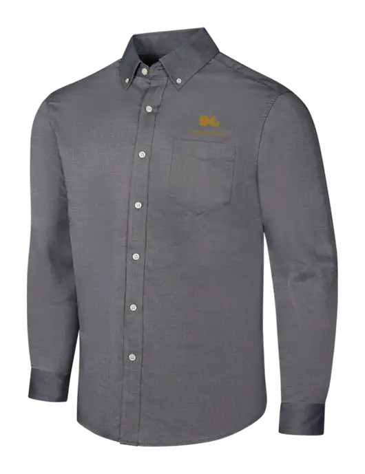 Dark Grey SuperPro Oxford Shirt w/Display Group Logo