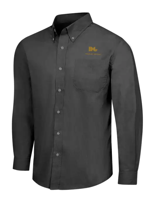 Soft Black Crosshatch Easy Care Shirt w/Display Group Logo