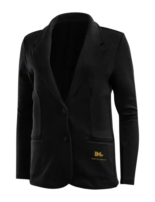 Black Womens Knit Blazer w/Display Group Logo