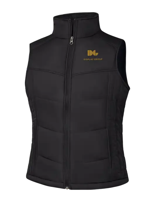 Womens Black/Black Vest w/Display Group Logo