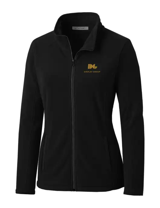 Black Womens Microfleece Jacket w/Display Group Logo