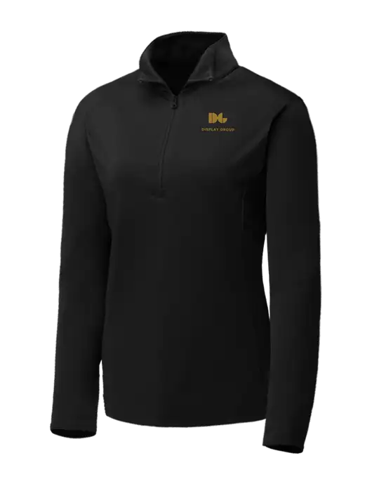 Black Womens Posicharge Competitor ¼ Zip Pullover w/Display Group Logo