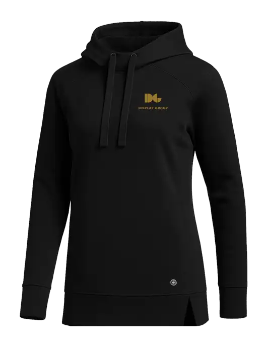 OGIO Black Womens Luuma Pullover Fleece Hoodie w/Display Group Logo