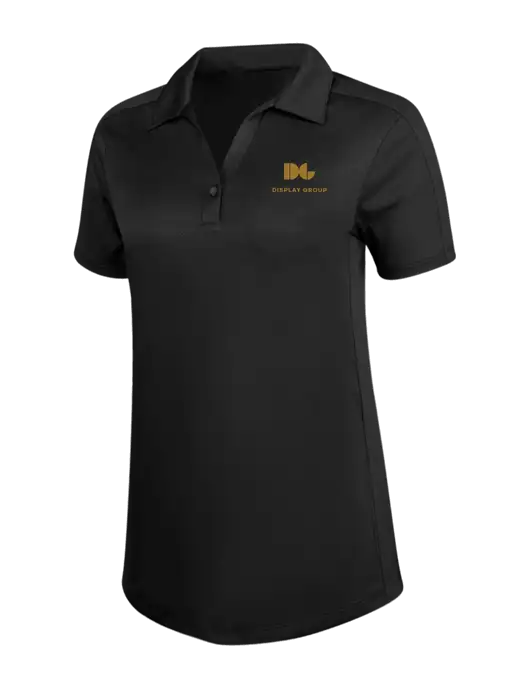 Womens Black Diamond Jacquard Polo w/Display Group Logo