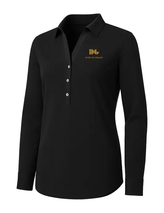 Womens Black City Stretch Shirt w/Display Group Logo