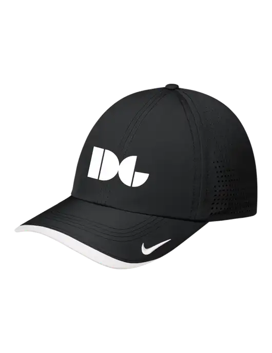 Nike Black/White Dri-FIT Perforated Performance Cap w/DG Logo