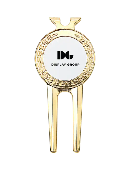 Gold Divot Tool, 1.5 x 3 w/Display Group Logo